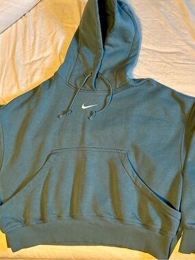 Nike Teal Hoodie with White Swoosh